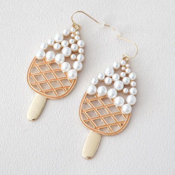 Sugarfix by BaubleBar Ice Cream Popsicle Earrings Pearl - Picture 1 of 3